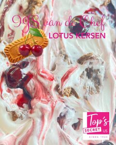 ijs van de chef kersen lotus bij topsedelgebak topssecretijs in bilthoven, soest en zeist