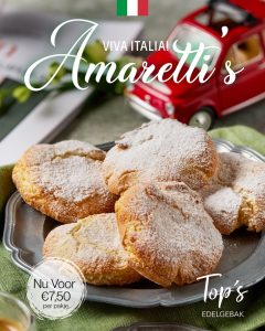 Deze week amaretti's in de reclame bij topsedelgebak topssecretijs in bilthoven, soest en zeist