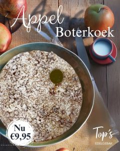 6 weken lang boterkoek actie bij topsedelgebak topssecretijs in bilthoven, soest en zeist
