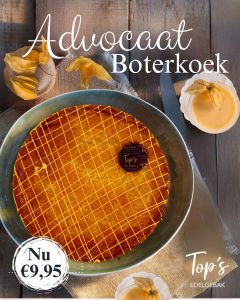 6 weken lang boterkoek actie bij topsedelgebak topssecretijs in bilthoven, soest en zeist
