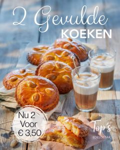 gevulde koeken actie bij topsedelgebak topssecretijs in bilthoven, soest en zeist