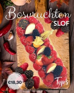 Deze week bosvruchtenslof in de reclame bij topsedelgebak topssecretijs in bilthoven, soest en zeist