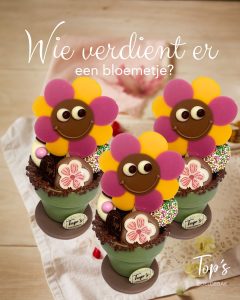 Chocolade bloemen bij topsedelgebak topssecretijs in bilthoven, soest en zeist