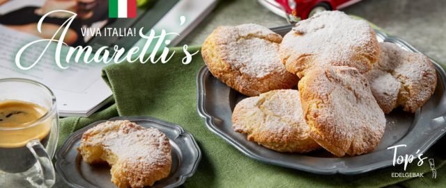Deze week amaretti's in de reclame bij topsedelgebak topssecretijs in bilthoven, soest en zeist