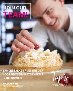 Vacature banketbakker / ijsbereider topsedelgebak topssecret ijs bilthoven soest en zeist
