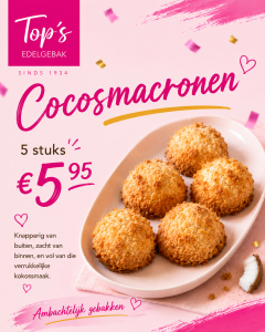 Cocosmacronen bij topsedelgebak in bilthoven, soest en zeist