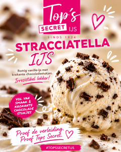IJS van de Chef deze week bij Top's Edelgebak en Top's SECRET IJS Bilthoven en Soest