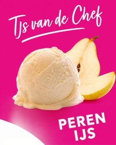 Peren IIJS van de Chef deze week bij Top's Edelgebak en Top's SECRET IJS Bilthoven en Soest