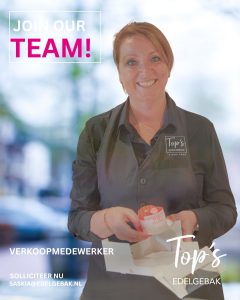 Vacature winkelmedewerker en ijsverkoop topsedelgebak topssecret ijs bilthoven soest en zeist